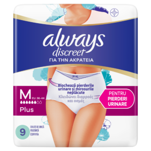 Chiloti pentru incontinenta urinara Discreet Plus 6 picaturi M