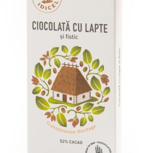 Ciocolata 54% cacao cu lapte si fistic