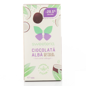 Ciocolata alba cu cocos