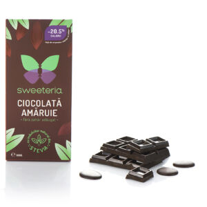 Ciocolata amaruie 70% cu indulcitor din stevie