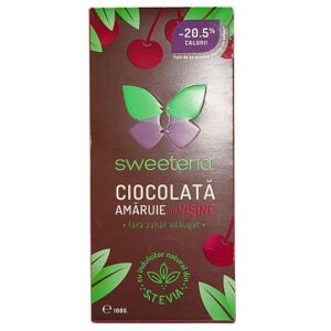 Ciocolata amaruie 70% cu visine (stevie si erytrithol)