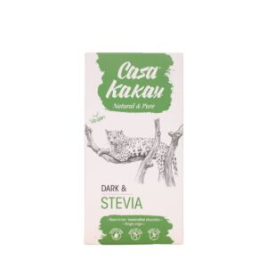 Ciocolata artizanala neagra fara zahar cu stevie 92%