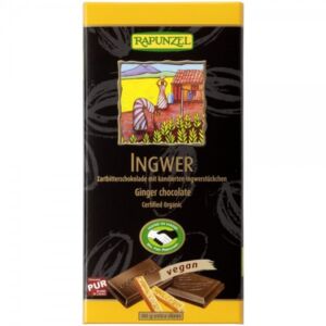 Ciocolata bio amaruie cu ghimbir si 55% cacao