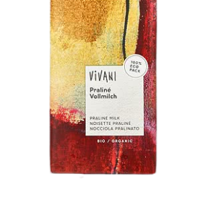 Ciocolata cu praline si lapte integral Bio