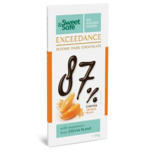 Ciocolata int. amaruie 87% portocala stevie x 90g