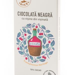 Ciocolata neagra 70% cacao cu visine din visinata