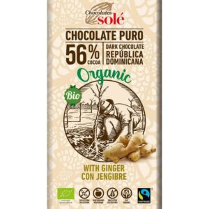 Ciocolata neagra cu 56% cacao si ghimbir Bio