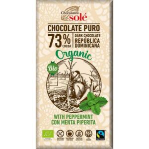 Ciocolata neagra cu 73% cacao si menta Bio