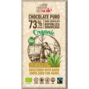 Ciocolata neagra cu 73% cacao si sirop de agave Bio