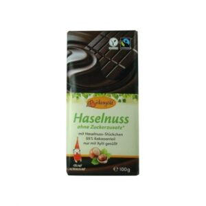 Ciocolata neagra cu alune fara adaos de zahar 55% cacao