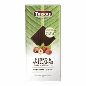 Ciocolata neagra cu alune si 54% cacao cu stevia