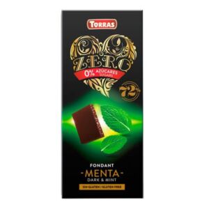 Ciocolata neagra cu menta fara zahar si gluten 72% cacao Zero