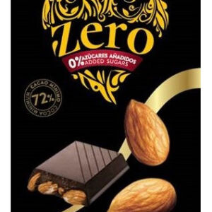 Ciocolata neagra cu migdale fara zahar si gluten 72% cacao Zero