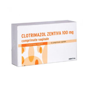 Clotrimazol 100mg x 12 comprimate vaginale (Zentiva)