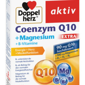 Coenzima Q10 Extra 90 mg + Magneziu + B1 + B5 + B6