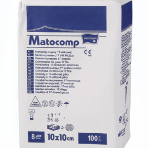 Comprese nesterile tifon 8 straturi 17 fire 10x10cm