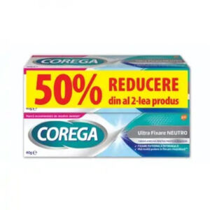Corega Ultra Fixare Neutro Crema adeziva proteza dentara Pachet 40g + 40g