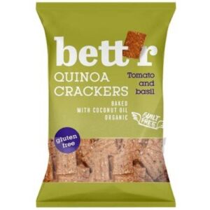 Crackers din  quinoa cu rosii si busuioc fara gluten Bio
