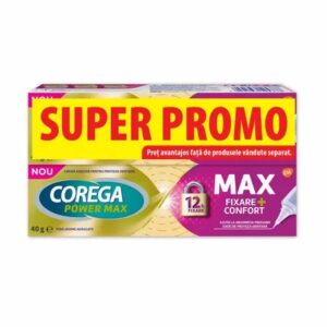 Crema adeziva pentru proteza dentara Corega Max Fixare + Confort