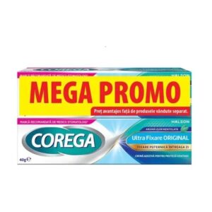 Crema adeziva pentru proteza dentara Corega Ultra Fixare Original