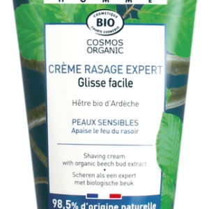 Crema bio pentru barbierit cu muguri de fag pentru piele sensibila