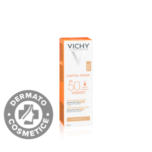 Crema colorata anti-pete pigmentare cu protectie solara SPF 50+ pentru fata Capital Soleil