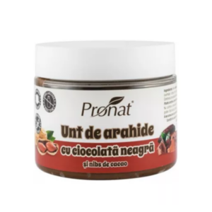 Crema de arahide cu ciocolata neagra si nibs de cacao