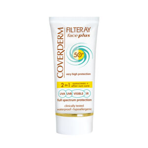 Crema de fata cu SPF50+ pentru piele grasa-acneica 2in1 Filteray Face Plus Tinted Soft Brown