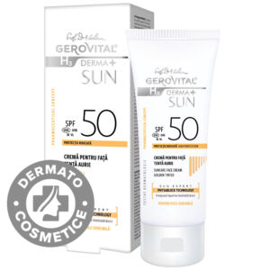 Crema de fata cu tenta aurie SPF 50 H3 Derma+ Sun