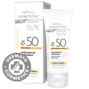 Crema de fata cu tenta naturala SPF 50 H3 Derma+ Sun