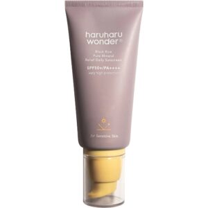 Cremă de protecție solară minerală SPF 50+ pentru față Haruharu Wonder Black Rice