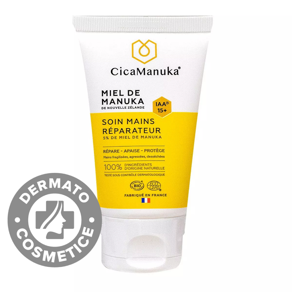 Crema reparatoare pentru ingrijirea mainilor 5% miere de Manuka IAA15+