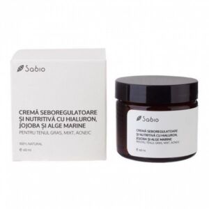 Crema seboregulatoare si nutrit cu acid hialuronic + jojoba si alge marine
