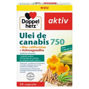 Doppelherz Aktiv Ulei de Canabis 750 mg + Mac Californian + Ashwagandha