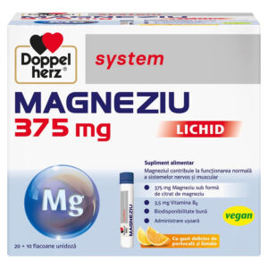 Doppelherz System Magneziu 375 mg Liquid 30 flacoane buvabile