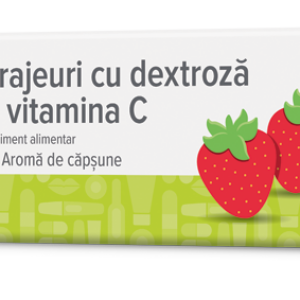 Dr. Max Drajeuri cu dextroza si vitamina C cu aroma de capsune