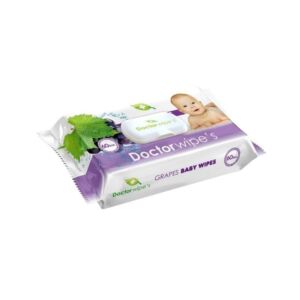 Dr. Wipes Servetele umede pentru ingrijirea copiilor GRAPES cu capac