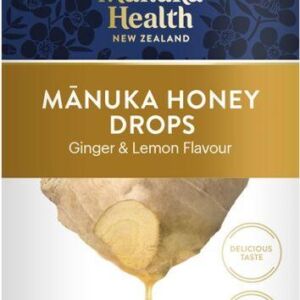 Dropsuri cu miere de Manuka MGO 400 si ghimbir cu lamaie
