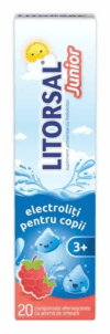 Electroliti cu aroma de zmeura pentru copii 3+ ani Litorsal