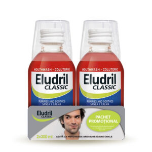 Eludril Classic Apa de gura 2x200 ml Pachet Promotional