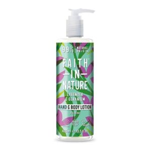 Faith in Nature Lotiune vegana relaxanta pentru corp si maini cu lavanda si muscata