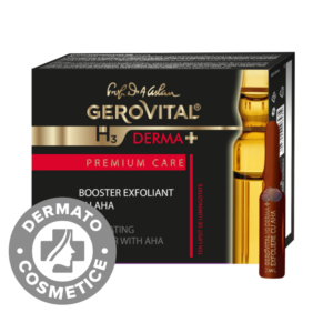 Fiole Booster exfoliant cu AHA Gerovital H3 Derma+ Premium Care