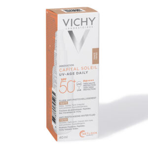 Fluid colorat SPF 50+ pentru fata Capital Soleil