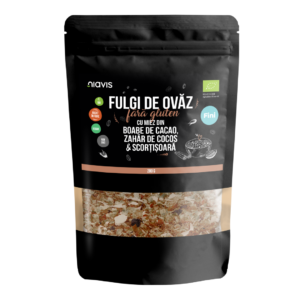 Fulgi de ovaz fini fara gluten cu miez din boabe de cacao
