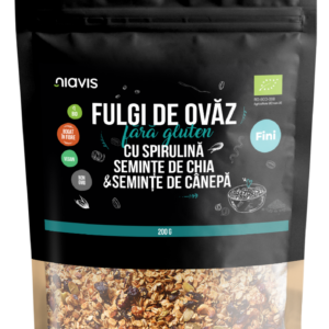 Fulgi de ovaz fini fara gluten cu spirulina