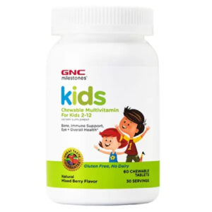 GNC Kids Multivitamine masticabile 2-12 ani cu aroma naturala de fructe de padure 60 tablete