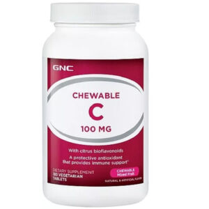 GNC Vitamina C 100 mg masticabila pentru copii cu macese si acerola