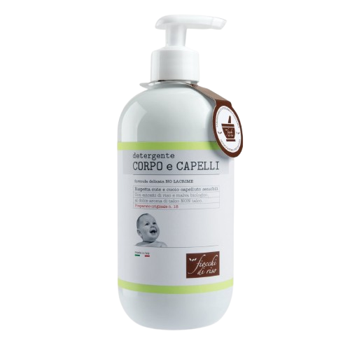 Gel de curatare pentru corp si par cu extract de orez si nalba bio 0 luni+