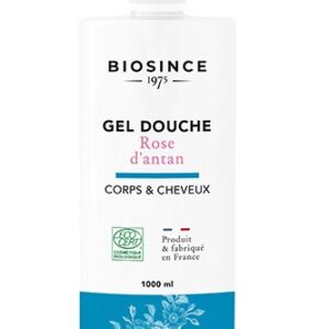 Gel de dus organic pentru corp si par cu parfum de trandafir