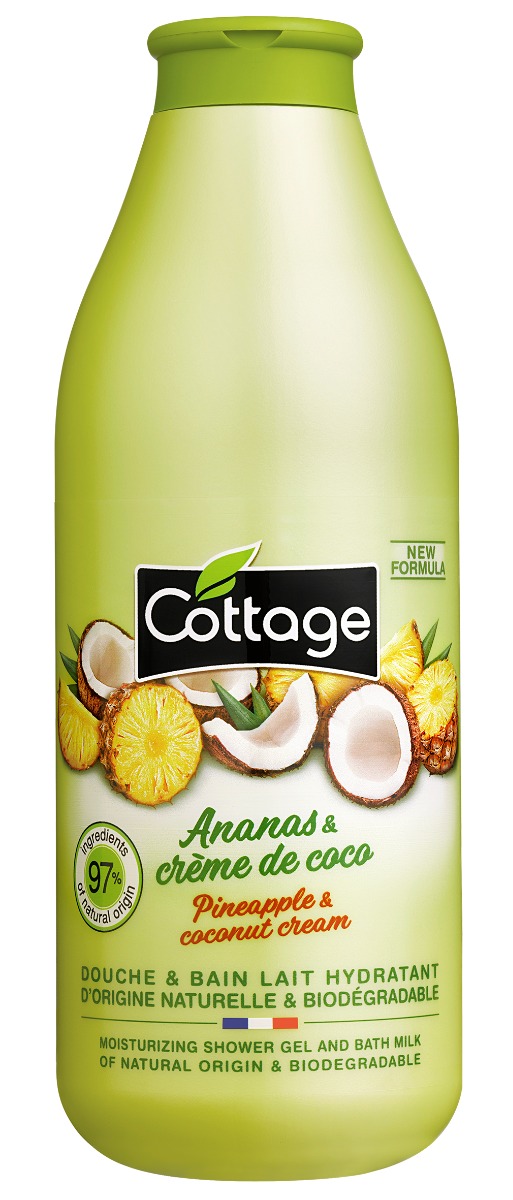 Gel de dus si Lapte de baie cu Ananas si Cocos